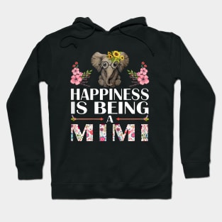 Happiness Is Being A Mimi Elephant Family Elephant Hoodie